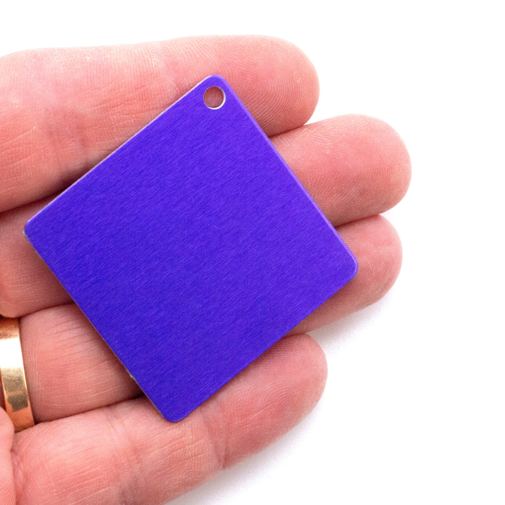 8 Economical Aluminum Squares 37mm - Use as Discs, Blanks, Tags - Lightweight - 100% Guarantee