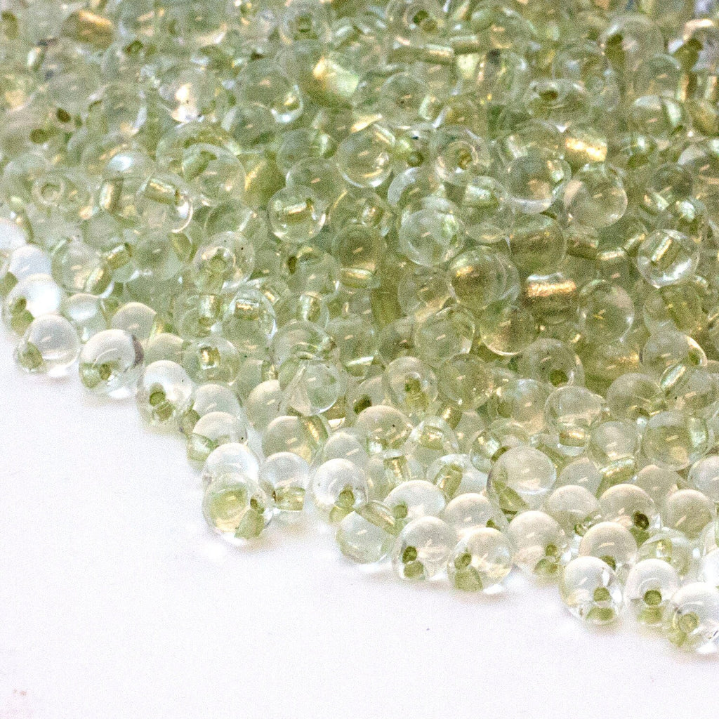 Celery Lined Crystal Drop Glass Beads by Miyuki - 100% Guarantee