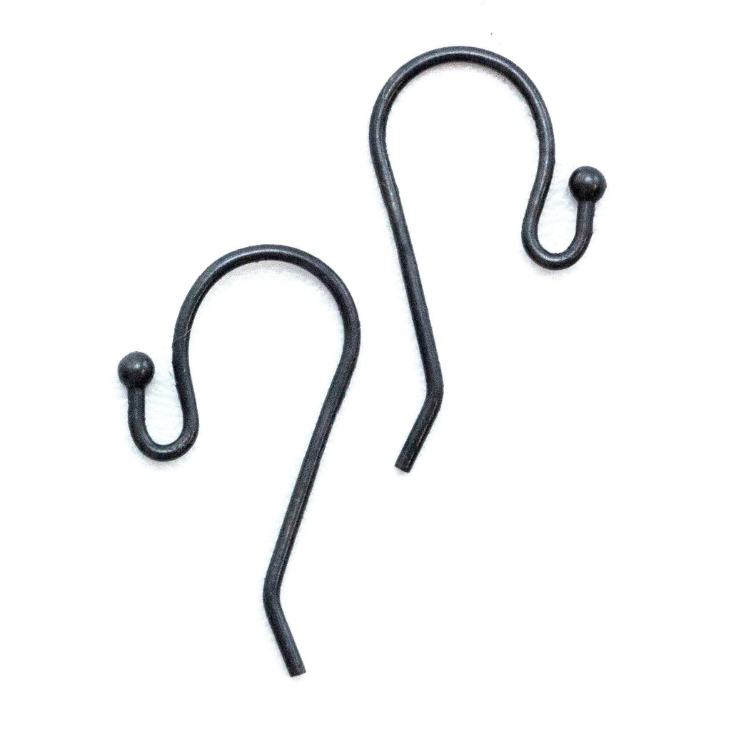 4 Pairs Petite Sterling Silver Ear Wires - Simple Style With 1.5mm Ball - Also Antique Sterling and Black Sterling