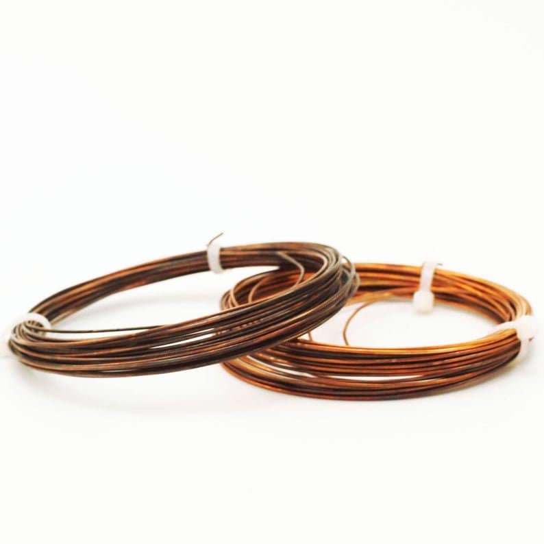 Half Round Solid Bronze Wire - 100% Guarantee - 14, 16 gauge Dead Soft - Made in the USA in Shiny or Oxidized Finishes