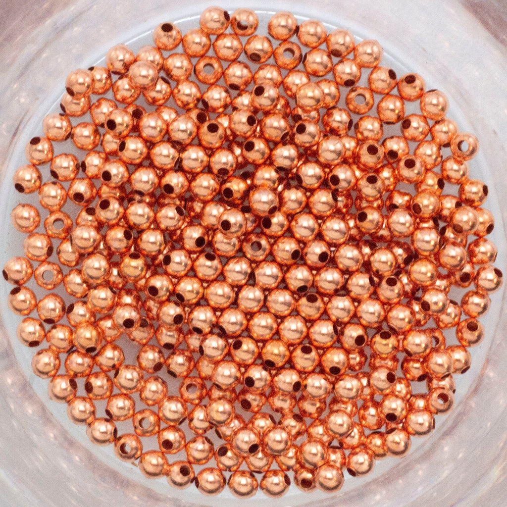 Copper Smooth Round Beads - Ready to Patina or Seal 2mm, 2.4mm, 3.2mm, 4mm, 4.5mm, 4.8mm, 6mm, 6.3mm, 8mm, 9.5mm