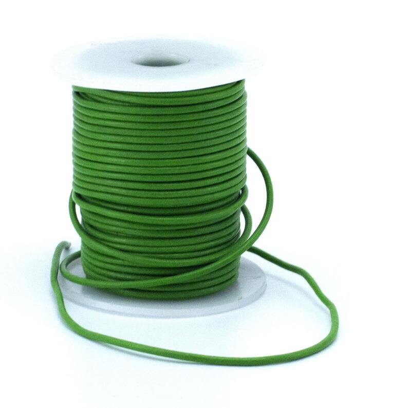 1.5mm Indian Leather Cord - By The Yard in 22 Colors Including Pink. Plum, Green, Brown, Black, Red, Gold, Marigold, Natural