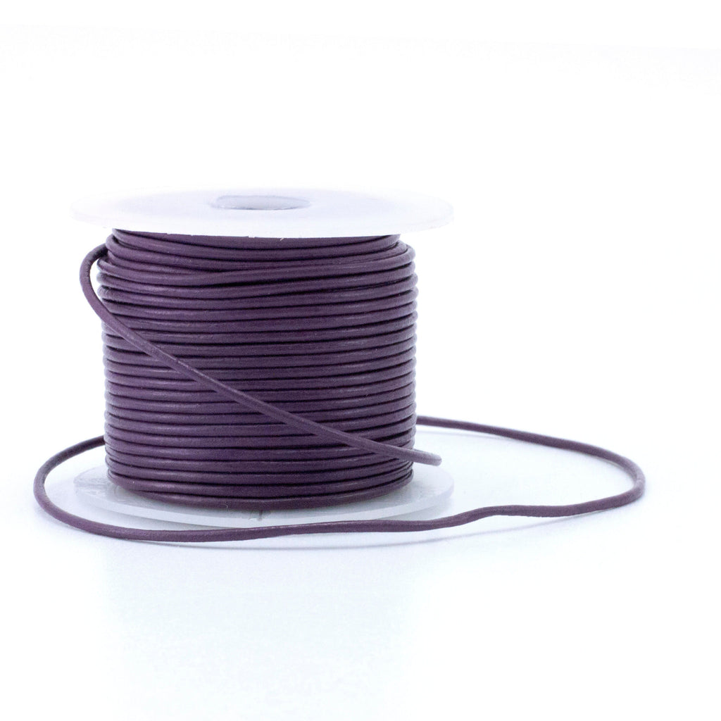 1.5mm Indian Leather Cord - By The Yard in 22 Colors Including Pink. Plum, Green, Brown, Black, Red, Gold, Marigold, Natural