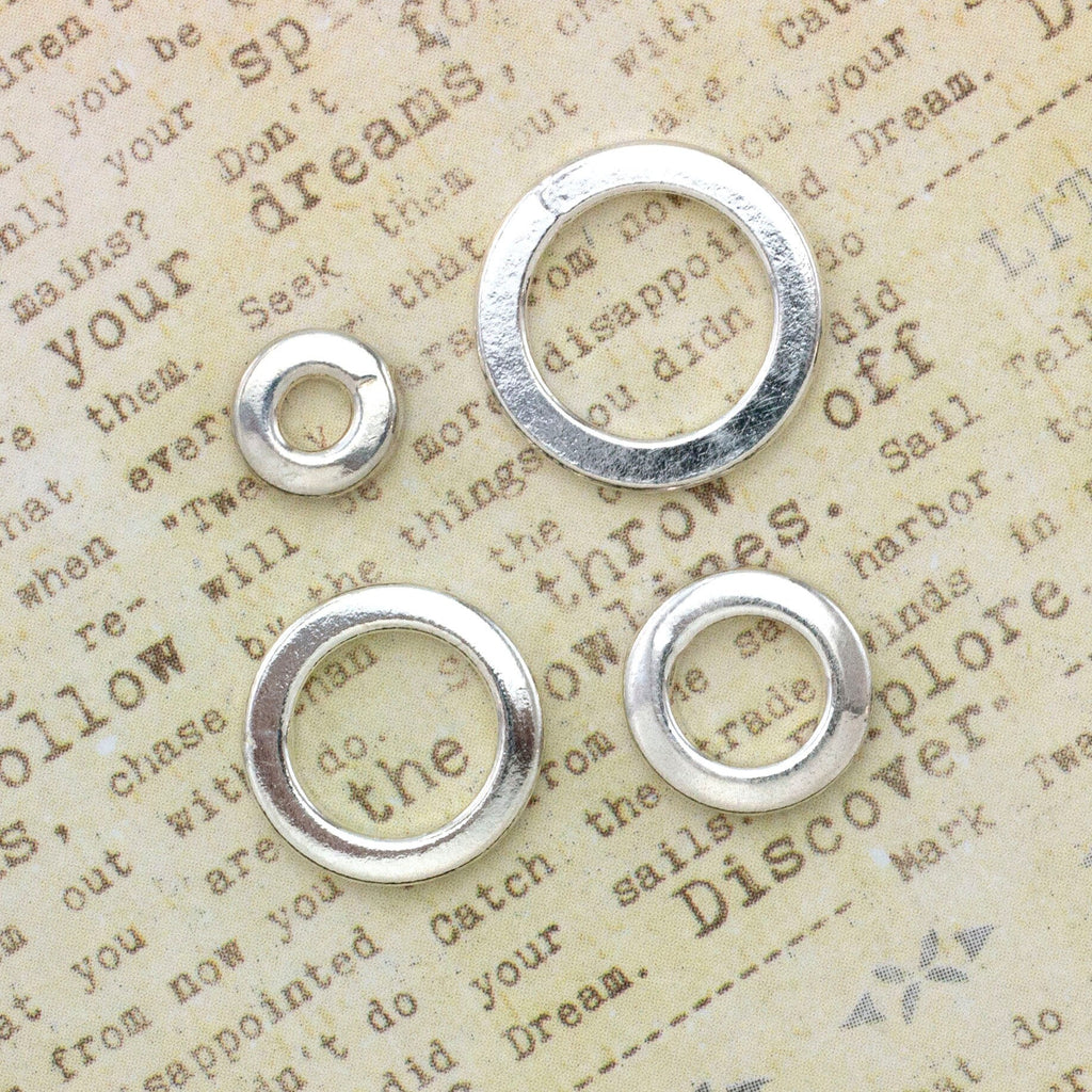 Soldered Closed Square Sterling Silver Jump Rings 6mm, 8mm, 10mm, 14mm, 18mm OD