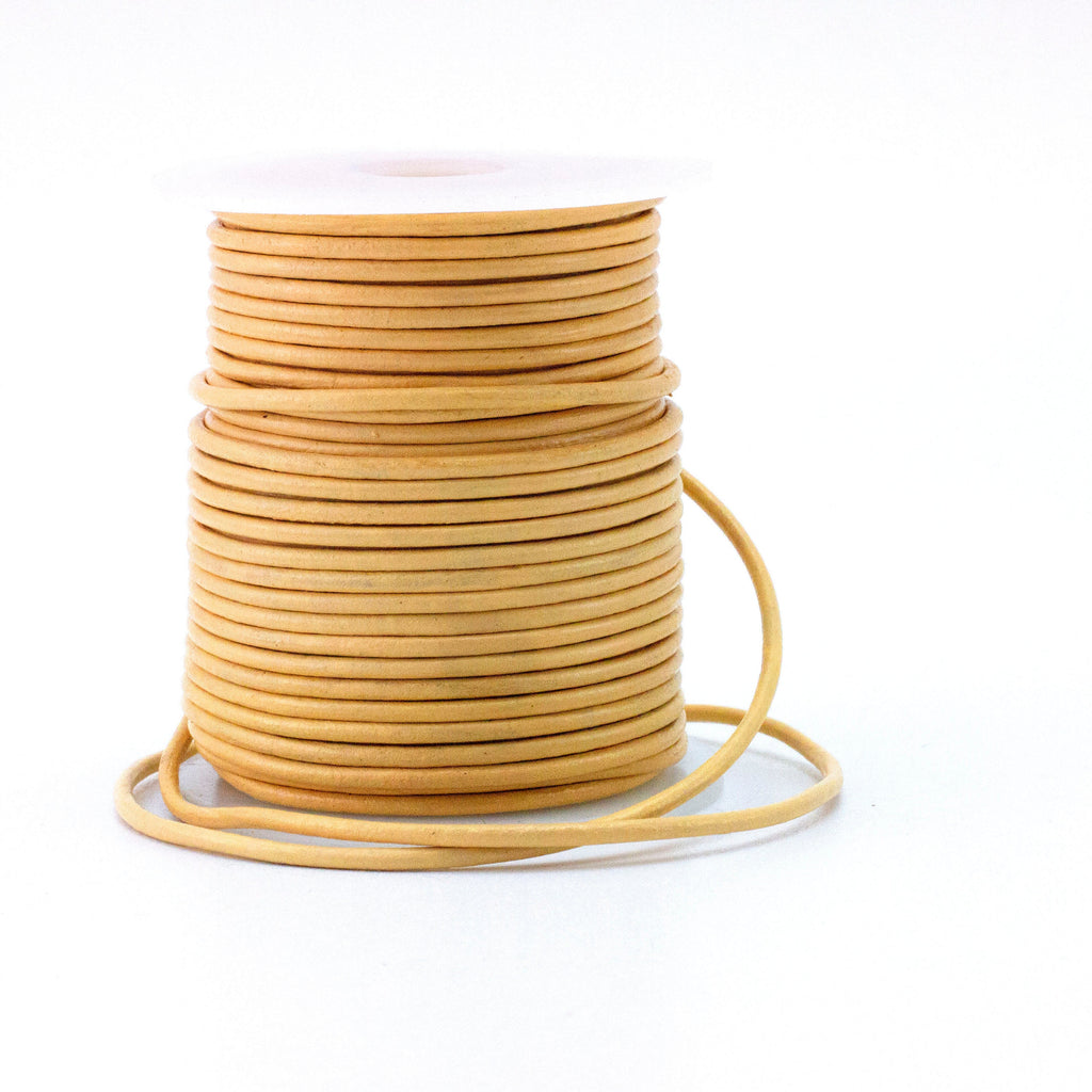Heavy Cream Indian Leather Cord 0.5mm, 1mm, 1.5mm or 2mm By The Yard