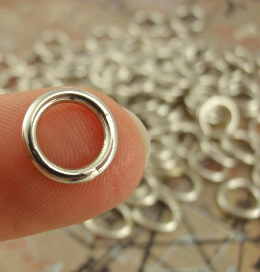 100 Nickel Silver Jump Rings - Handmade in Your Choice of Gauge 10, 12, 14, 16, 18, 20, 22, 24 and Diameter