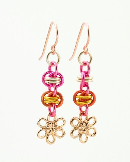 Clearance Sale 30 Rose Gold Plated Flower Charms - 10mm Forget Me Nots