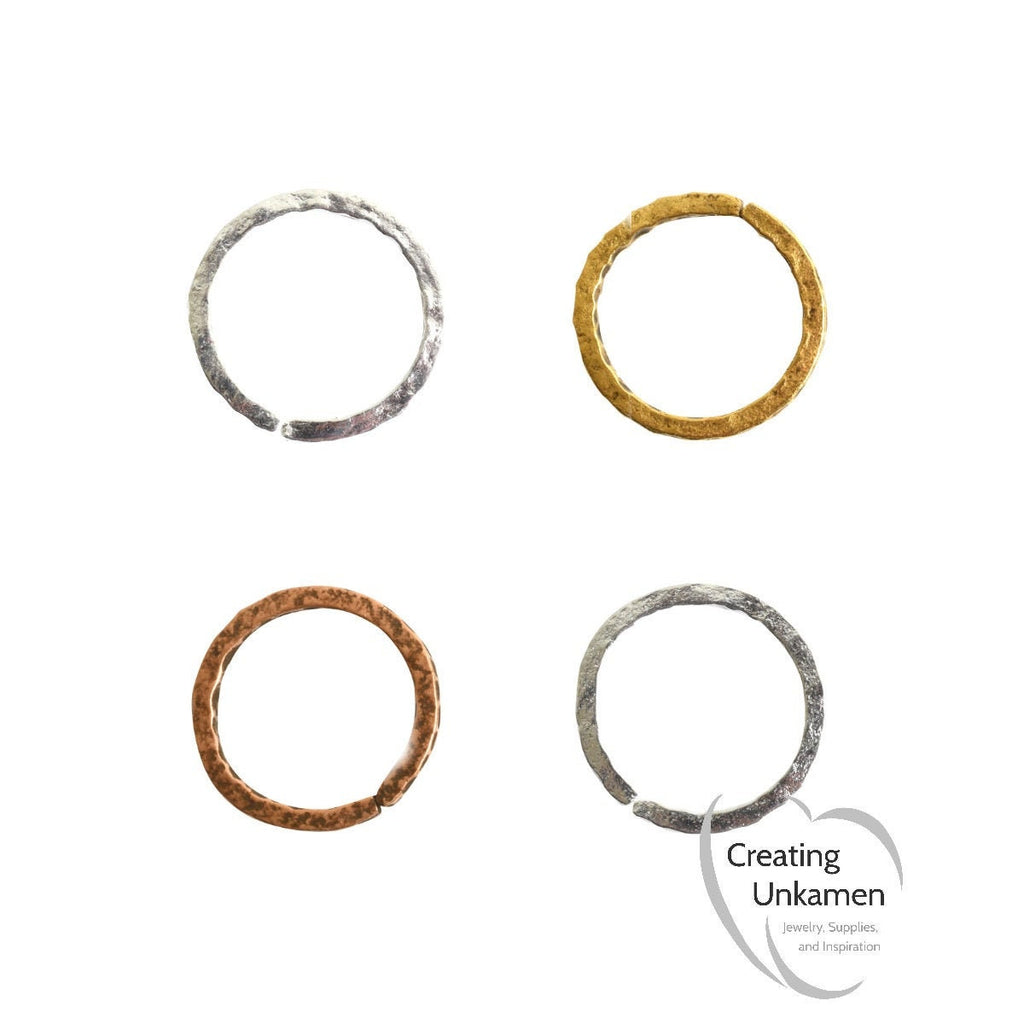 Jumpring 12.5mm OD Square Wire Hammered Circle by Nunn Design