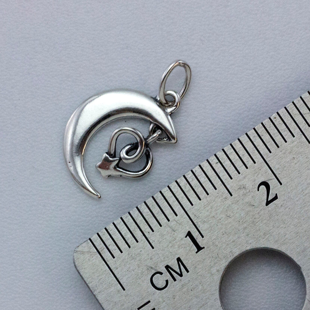 I Love You to the Moon and Back Sterling Silver Pendant - 12mm X 10mm