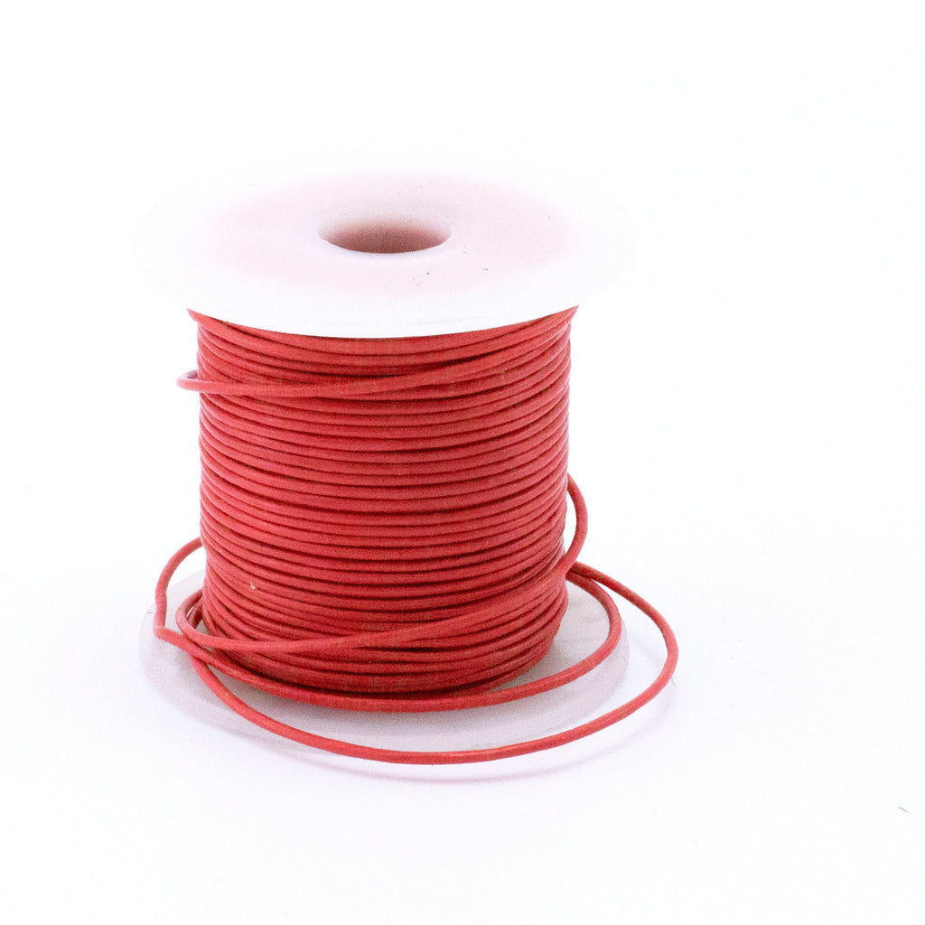 Coral Pink Indian Leather Cord - By The Yard 0.5mm, 1mm, 1.5mm or 2mm