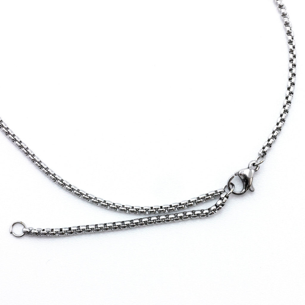 Adjustable Stainless Steel 2mm Rounded Box Chain 18 and 20 inch