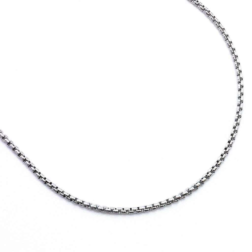 Adjustable Stainless Steel 2mm Rounded Box Chain 18 and 20 inch
