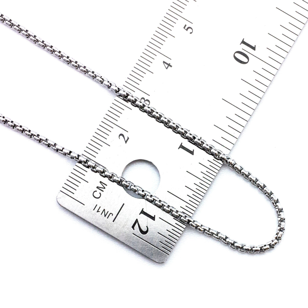 Adjustable Stainless Steel 2mm Rounded Box Chain 18 and 20 inch