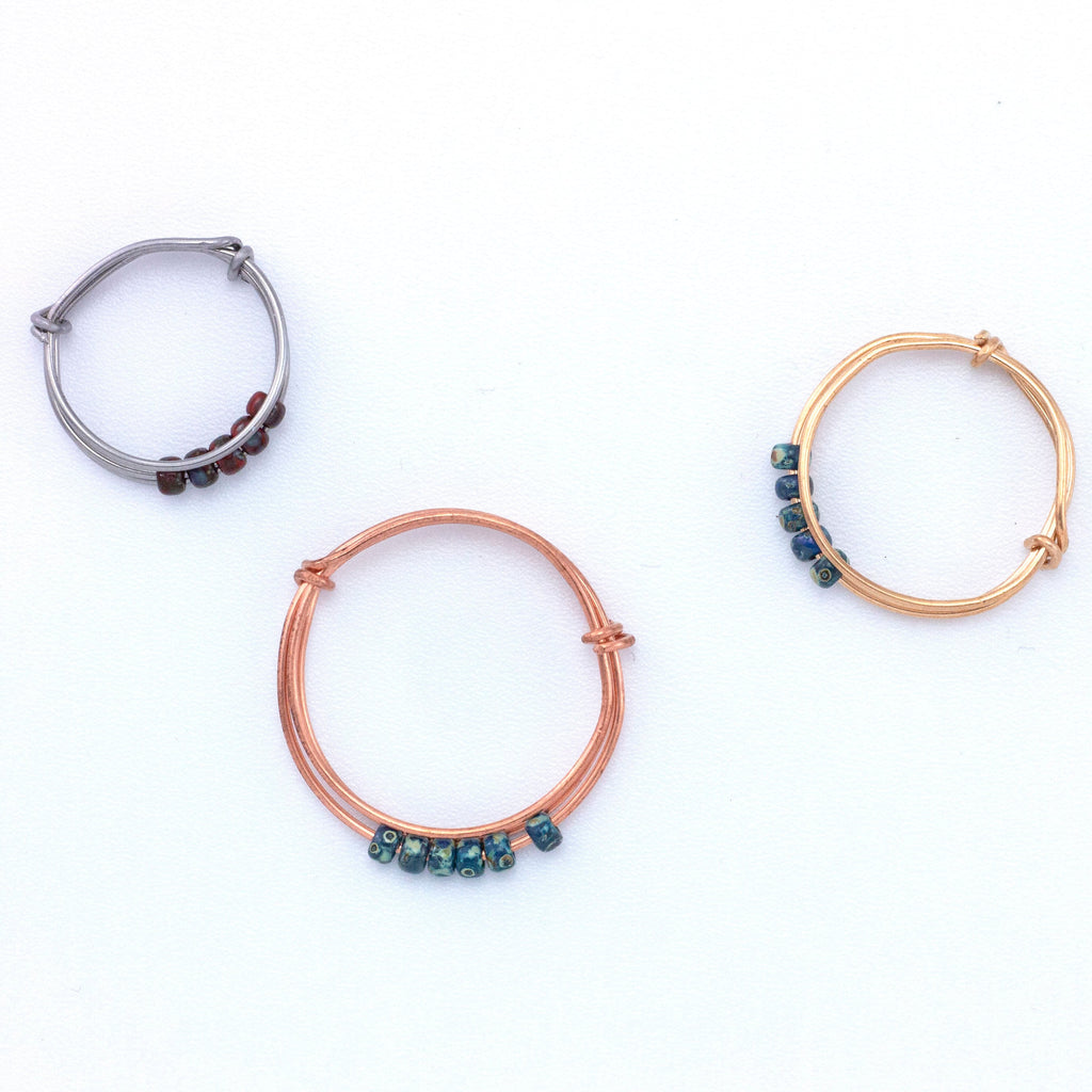 Easy Rings Kit - Finger Rings - Fast and Easy - Enough Supplies to Make 50 Rings of This One Style - Perfect for Beginners