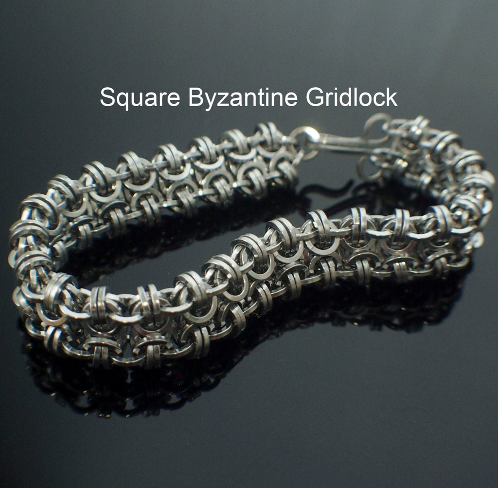 100 18 gauge Square or Square on Edge Silver Aluminum Jump Rings - Handmade For You - Top Shelf for Making 6 Classic Chainmaille Weaves