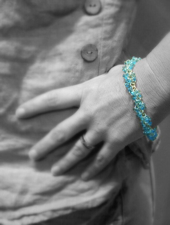 Transparent Aqua AB Miyuki Drop Beads - For Beading, Shaggy Bracelets, Earrings, Necklaces