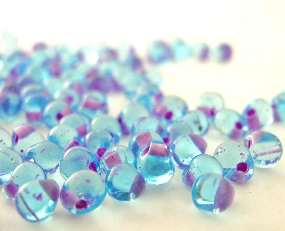 Clear Lined Miyuki Glass Fringe Bead Mix - Colorful Drops 3mm X 4mm