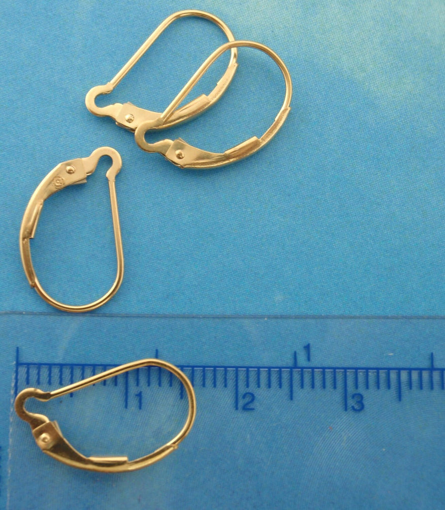 1 Pair 14kt Gold Filled Leverback Ear Wires - Interchangeable