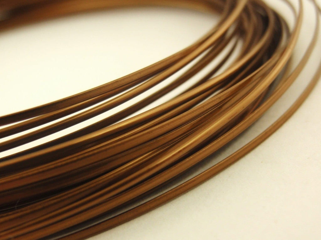 HALF ROUND Wire Non Tarnish - 18 and 21 gauge - Silver Plate, Gold Color, Titanium Color, Copper, Antique Copper, Vintage Bronze, Black