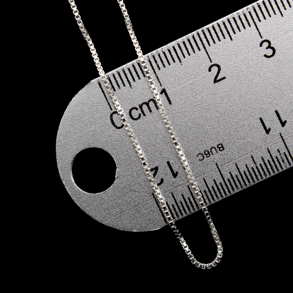 Sterling Silver Square Venetian Box Chain 2.5mm, 1.0mm, 0.6mm - Finished or By The Foot