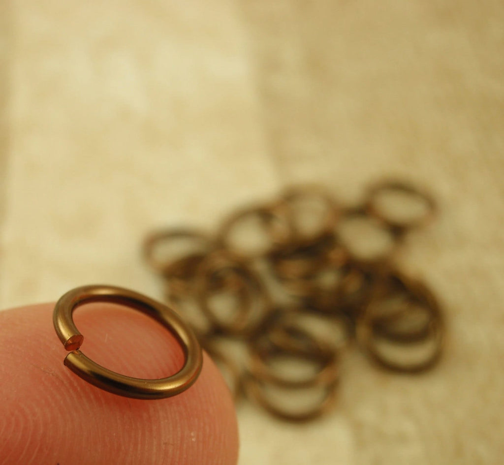 100 Handmade Vintage Bronze Jump Rings, 24, 22, 20, 18, 16, 14 Gauge - You Pick Diameter - 100% Guarantee - Chainmail Links