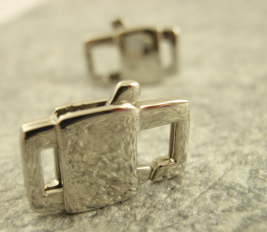 1 Stainless Steel Lobster Clasp - Unique Square Style - Sturdy and Shiny - Large 17mm X 11mm - 100% Guarantee