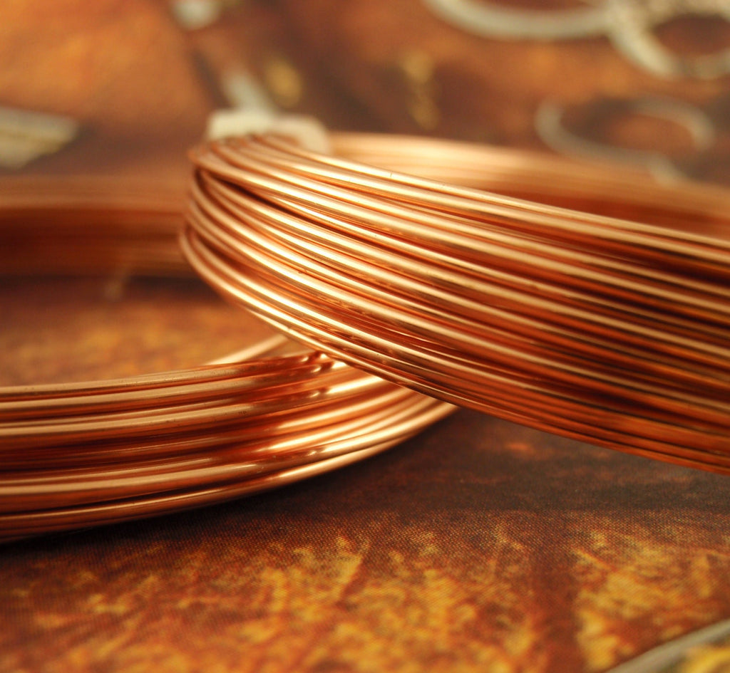 Premium HALF HARD Non Tarnish Copper Wire - You Pick Gauge 20, 22, 24, 26 - 100% Guarantee