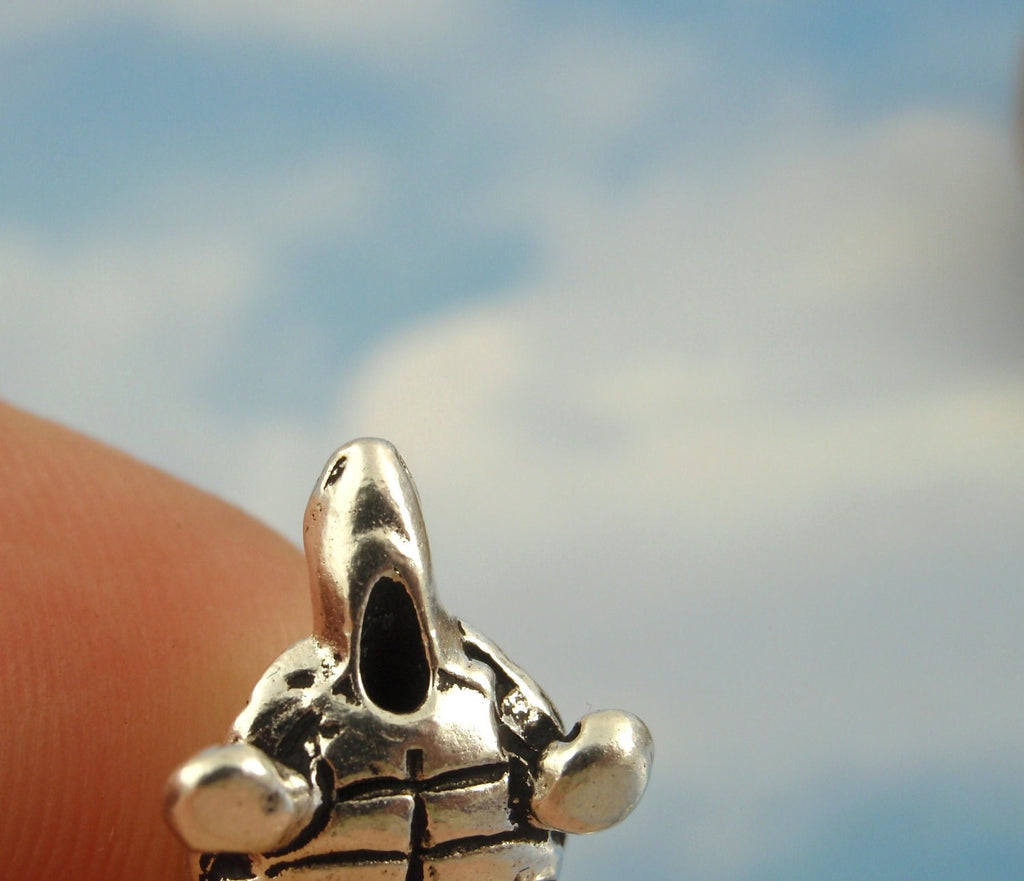 2 Too Cute Turtle Beads - Antique Silver, Antique Gold - Made in the USA - 15mm X 11mm - Authentic Tierra Cast