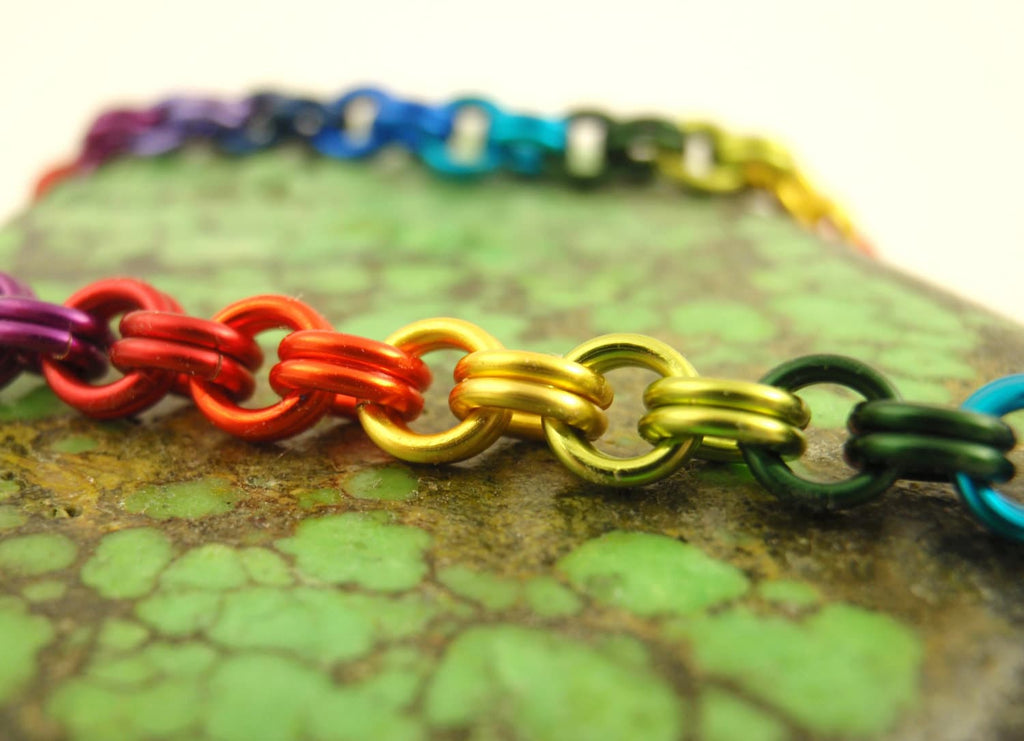 Rainbow Chainmaille Bracelet KIT - Perfect for Beginners - Fun For Experienced Jewelry Makers
