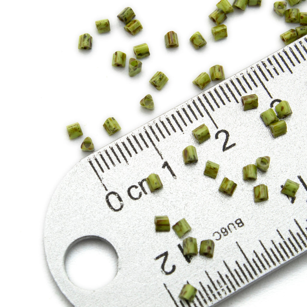 Sour Apple Picasso Triangle Toho Seed Beads - 11/0 - 100% Guarantee