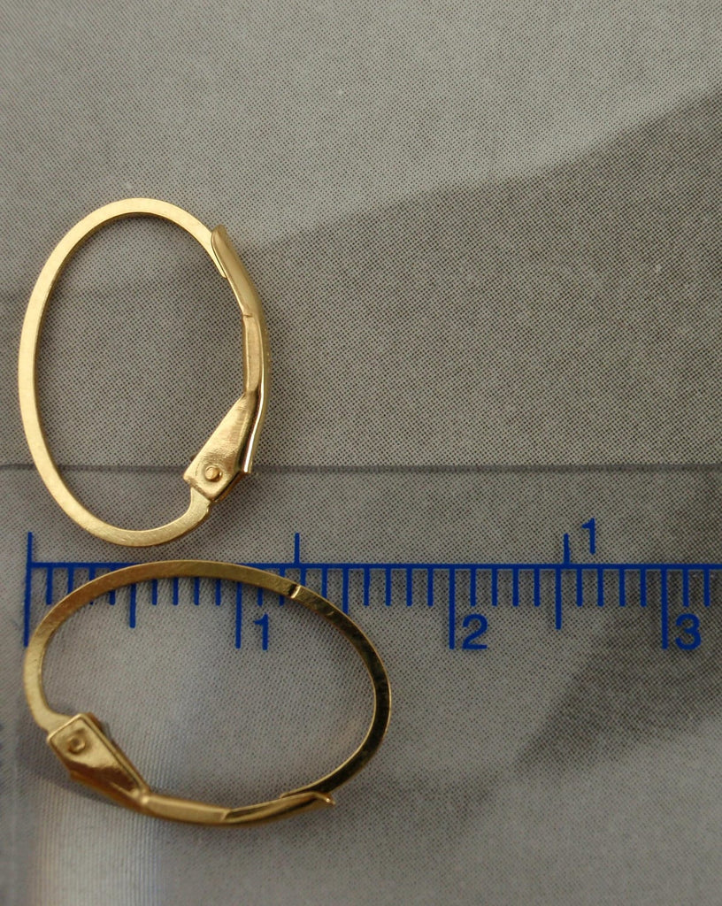 14kt Gold Filled Oval Leverback Ear Wires - Interchangeable and Made in the USA