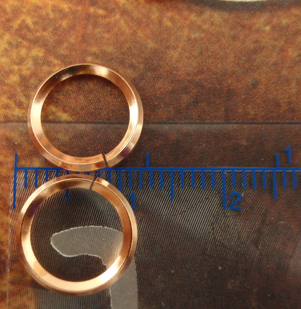 50 Square On Edge Jump Rings in Solid Brass, Bronze or Copper - Handmade Links for your Special Jewelry Creations