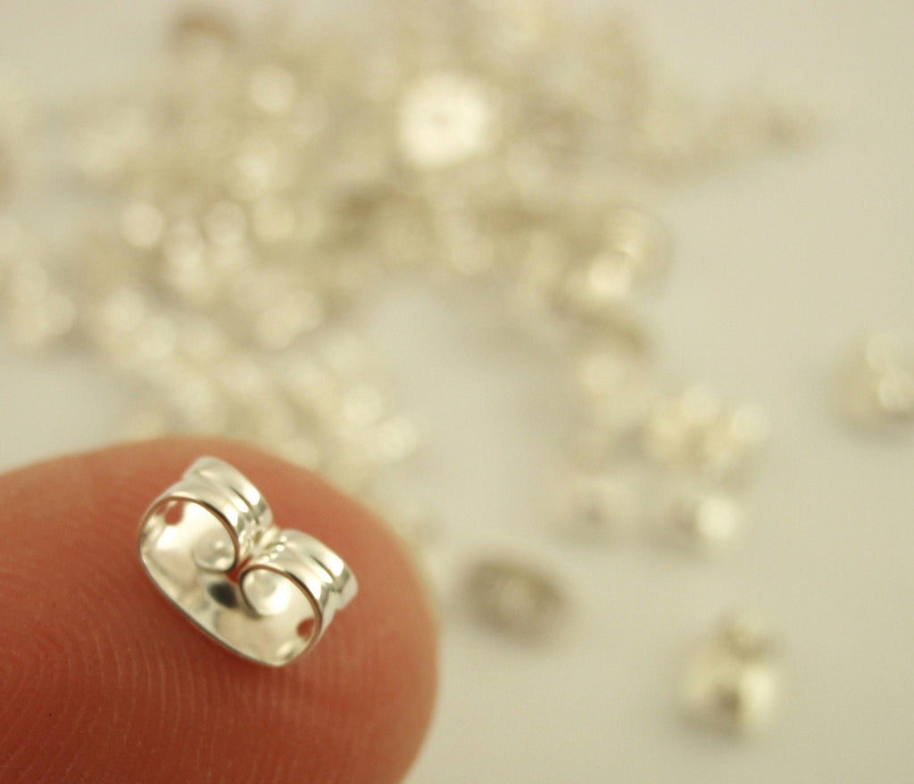 20 Pairs Silver, Gold, Antique Gold or Gunmetal Plated Ear Nuts, Backs, Clutches, Things