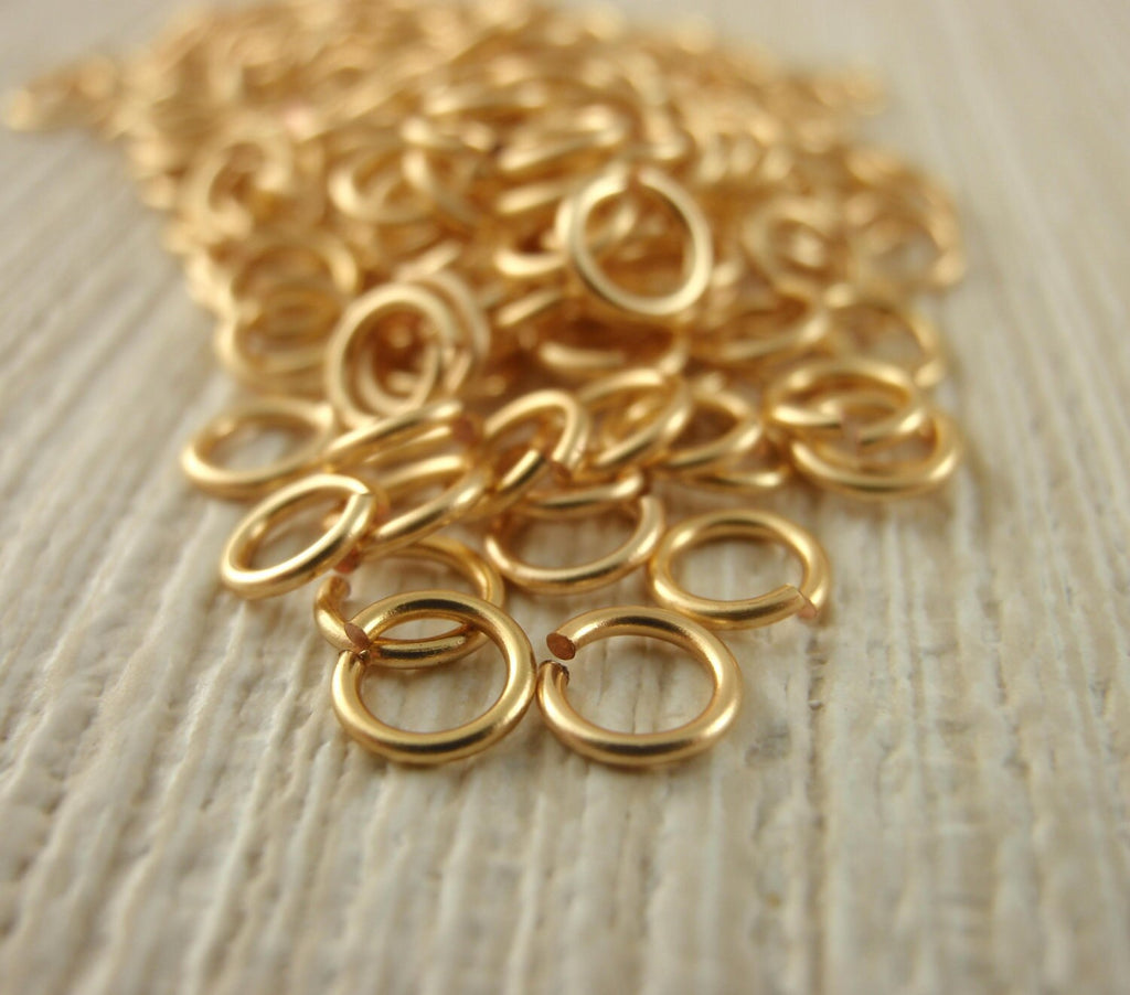 100 Non Tarnish Silver Plate or Gold Colored Jump Rings  - 20 gauge - You Choose ID -  Handcrafted For Your Creations
