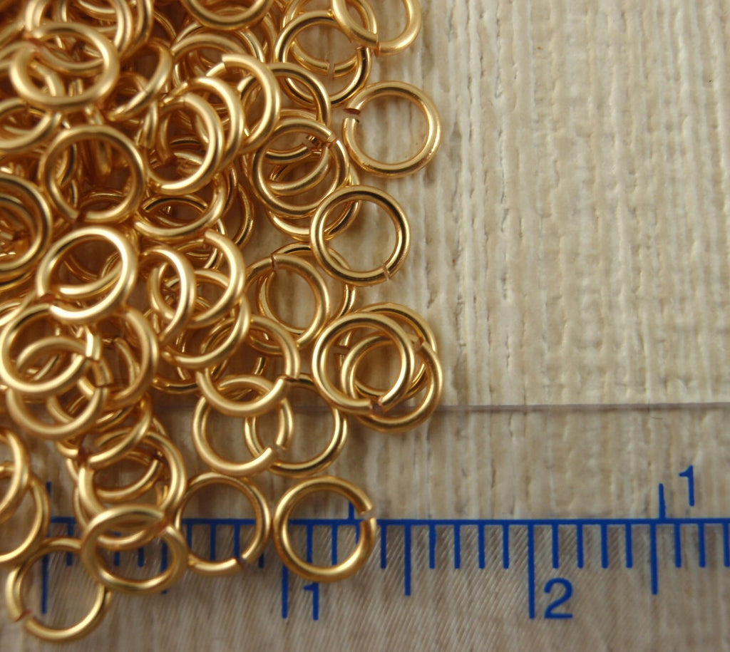 100 Non Tarnish Silver Plate or Gold Colored Jump Rings  - 20 gauge - You Choose ID -  Handcrafted For Your Creations