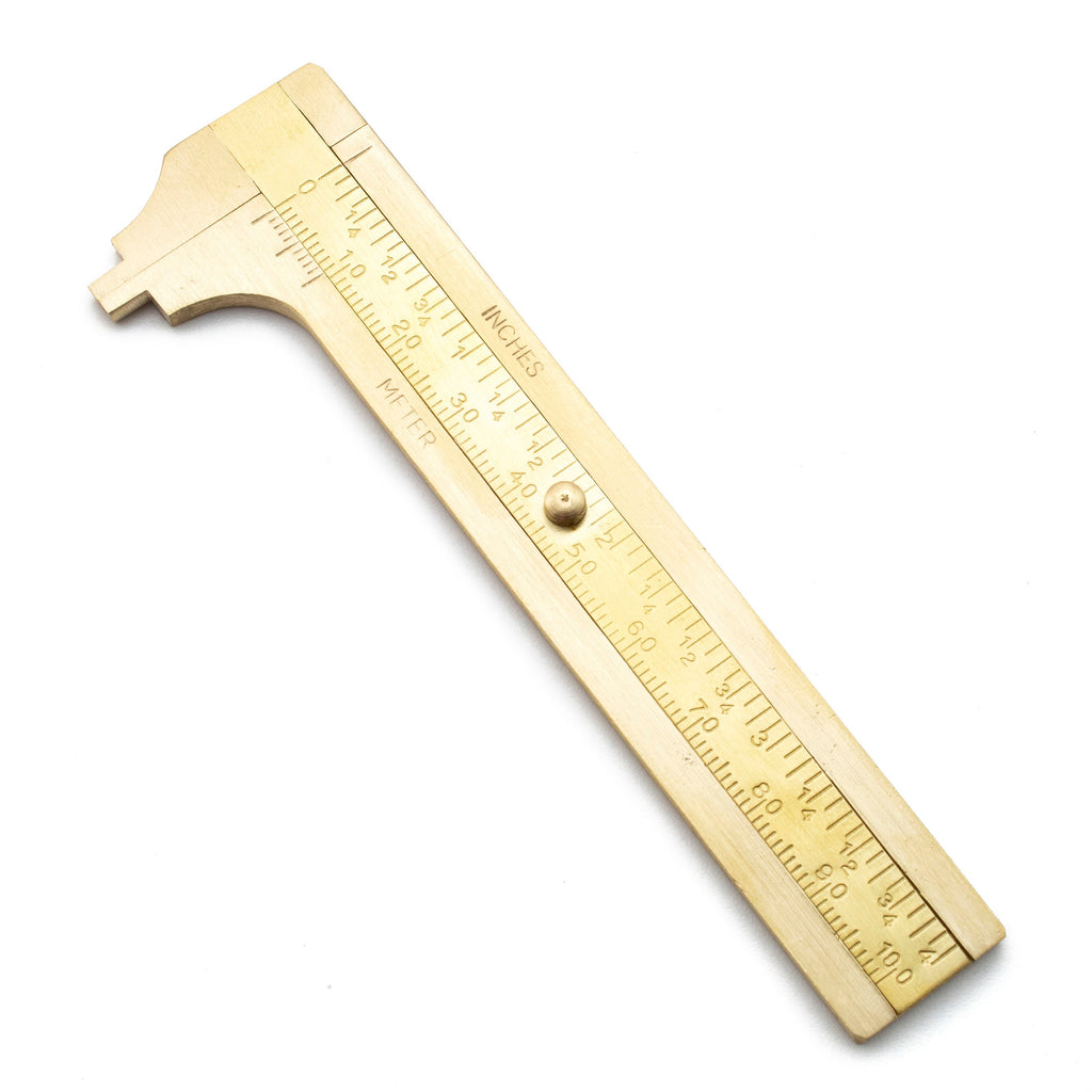 Brass Slide Calipers - Great for Measuring Jump Rings, Wire and More - Free Jump Ring Sampler Included