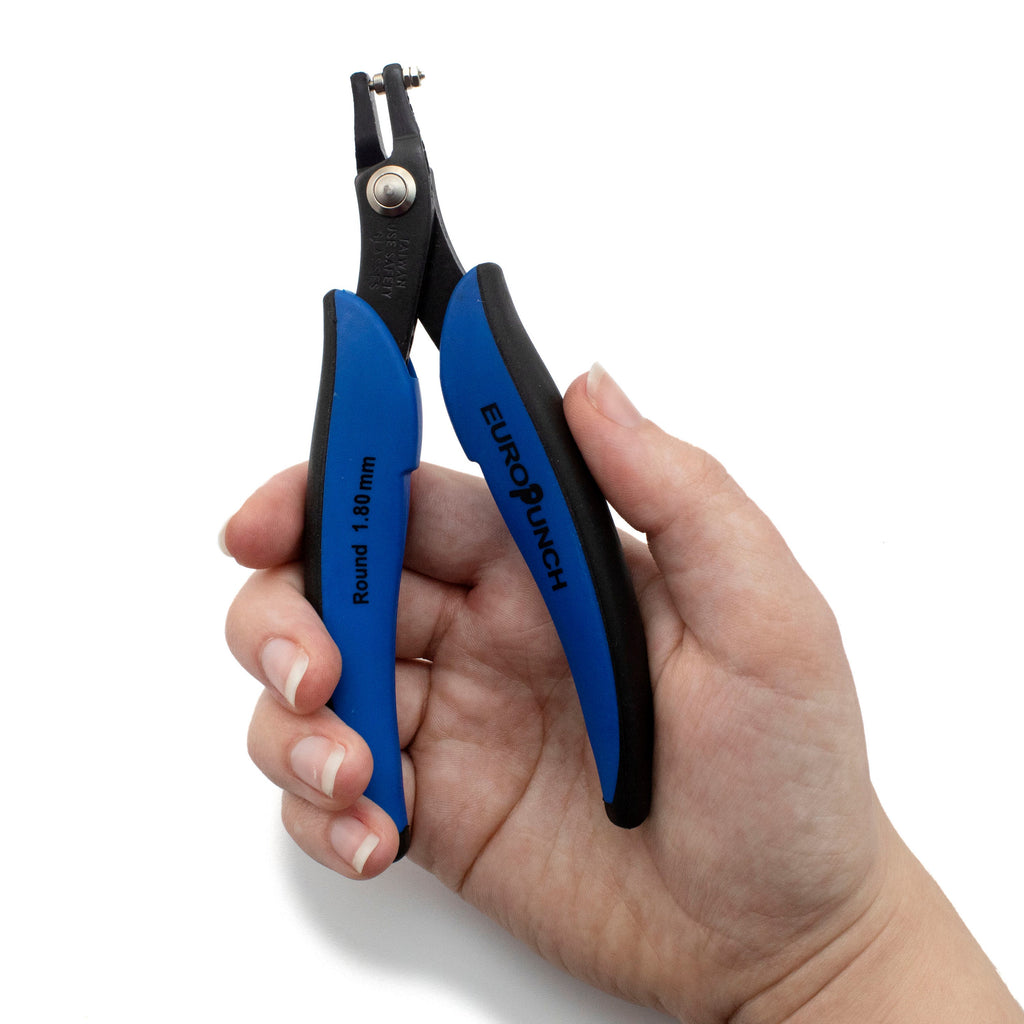 Hole Punch Pliers In Three Sizes - Free Sample of Stamping Discs Included - Replacement Tips Also Available