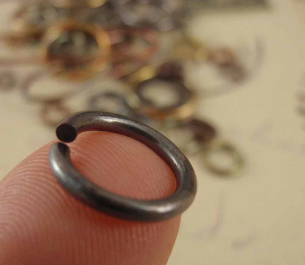 OXIDIZED Brass Jump Rings - 100 Sample Package of Our Handmade Best - 100% Guarantee