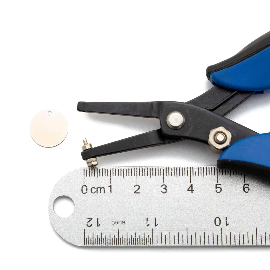 Hole Punch Pliers In Three Sizes - Free Sample of Stamping Discs Included - Replacement Tips Also Available