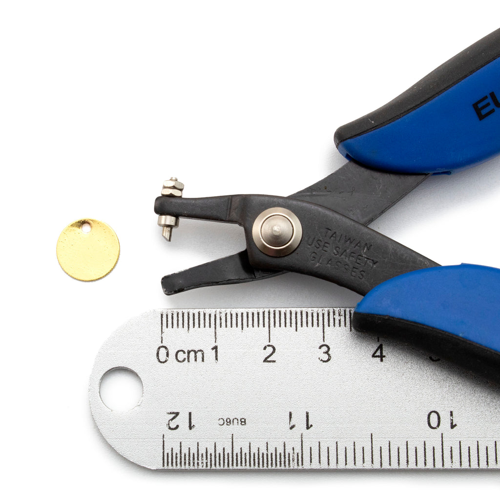 Hole Punch Pliers In Three Sizes - Free Sample of Stamping Discs Included - Replacement Tips Also Available