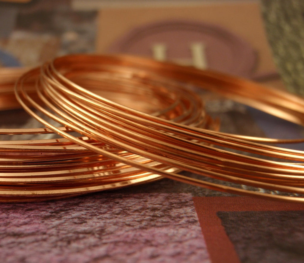 Premium HALF ROUND Half Hard Wire - Non Tarnish in Silver Plate, Brass, Copper, Antique Brass and Rose Gold Color - 18, 20, 21, 22 gauge