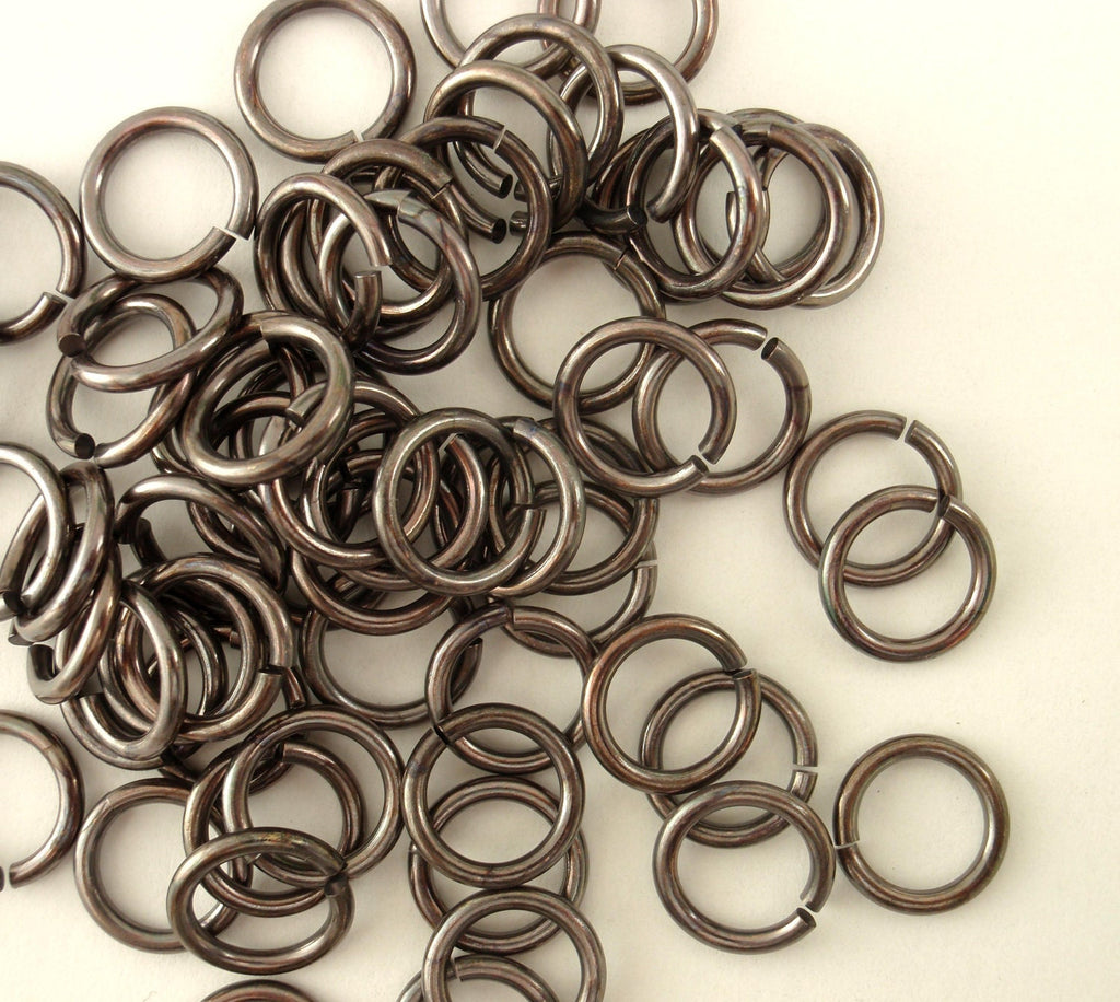 100 Oxidized Antique Copper Jump Rings - You Choose 24, 22, 20, 18, 16, 14, 12 Gauge and Diameter