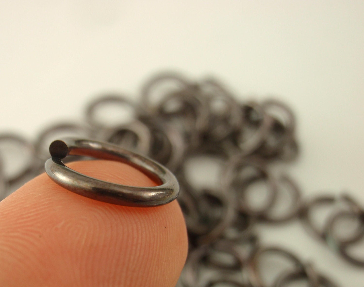 50 Square Sterling Silver Jump Rings - Bright, Antique or Black in