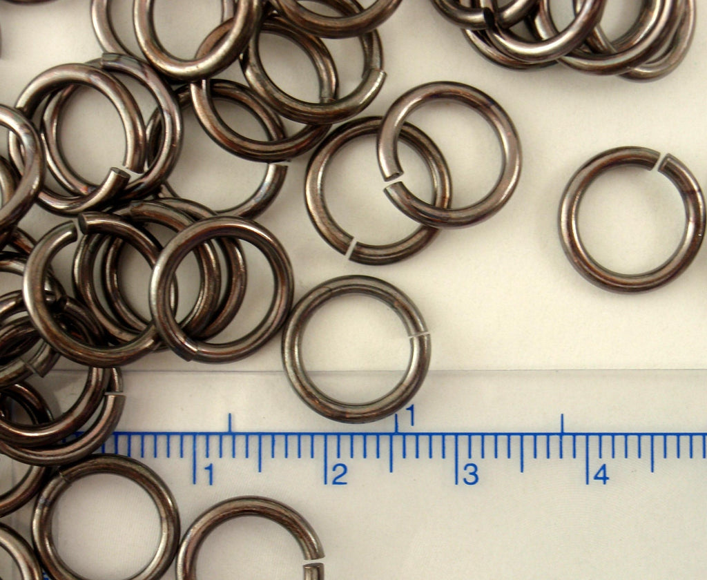 100 Oxidized Antique Copper Jump Rings - You Choose 24, 22, 20, 18, 16, 14, 12 Gauge and Diameter