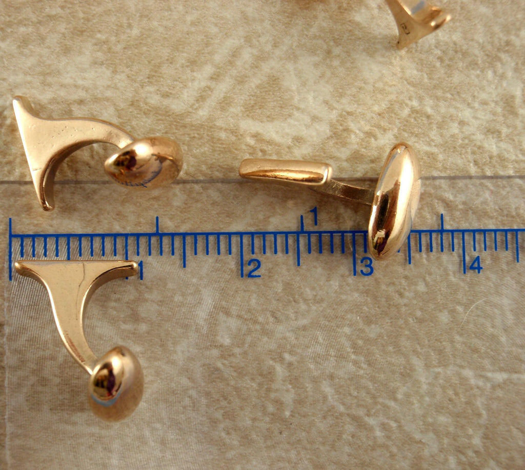 Solid Bronze Cuff Link Bases - Made in the USA - 1 Pair