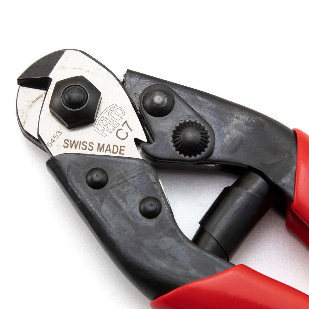 Felco C7 Rope Cutters - Perfect for Thick Rope & Hard Wire up to 7mm Thick - Made in Switzerland - Free Wire Sample Included