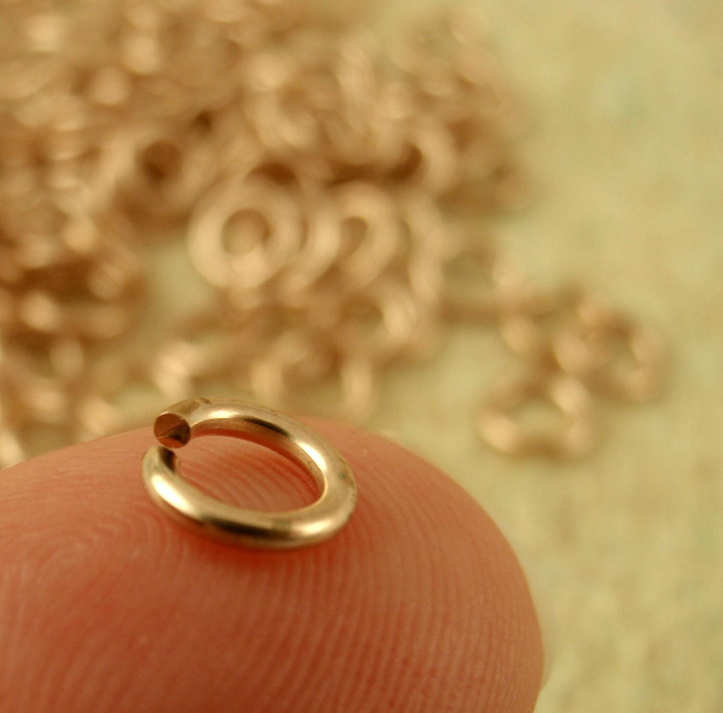100 Custom Handmade Solid Bronze Jump Rings - You Choose Gauge and Diameter