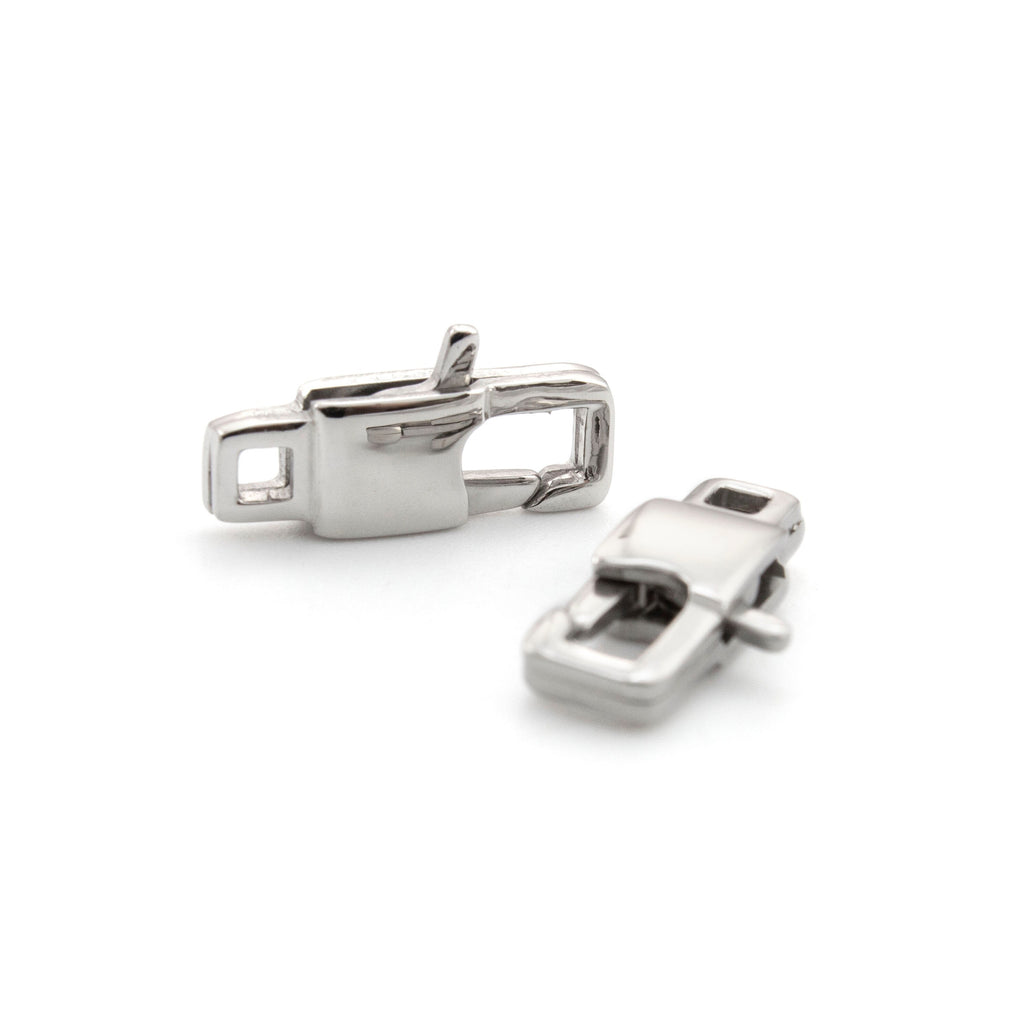 1 Stainless Steel Lobster Clasp - Unique Square Style - Medium - 16x7mm - Sturdy and Shiny - 100% Guarantee