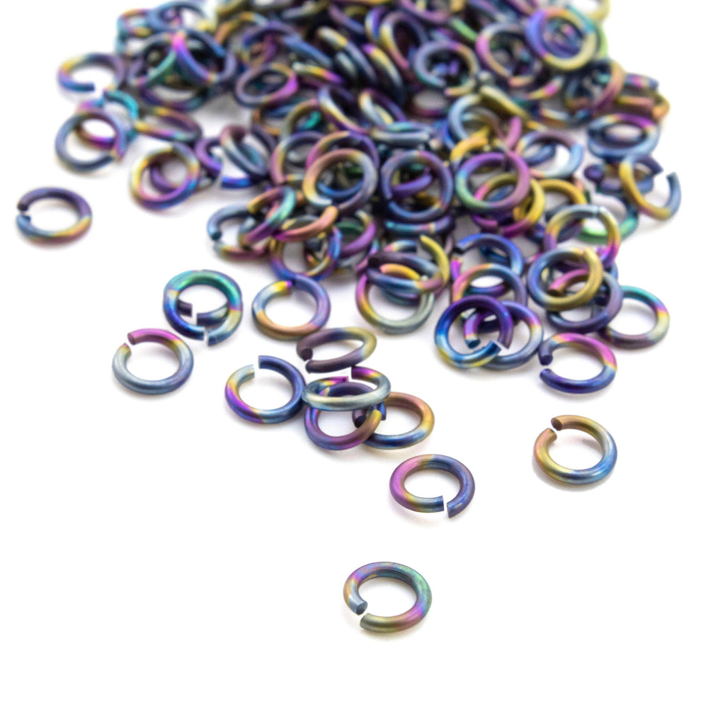 100 Anodized Titanium Jump Rings in 14, 16, 18, 20 or 22 Gauge, You Pick the Size and Color