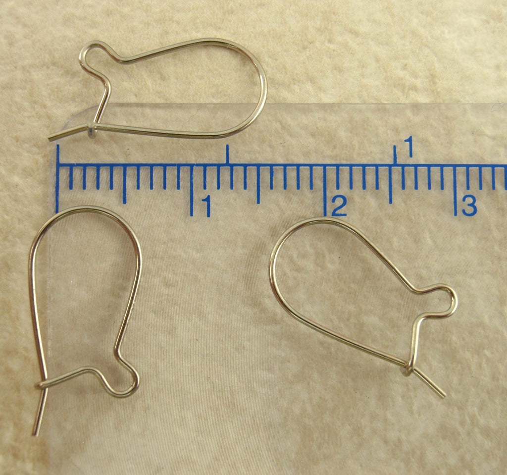 10 Pairs Surgical Steel Kidney Ear Wires - 16mm x 10mm - Made in the USA
